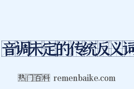 音调未定的传统反义词是什么意思的图片